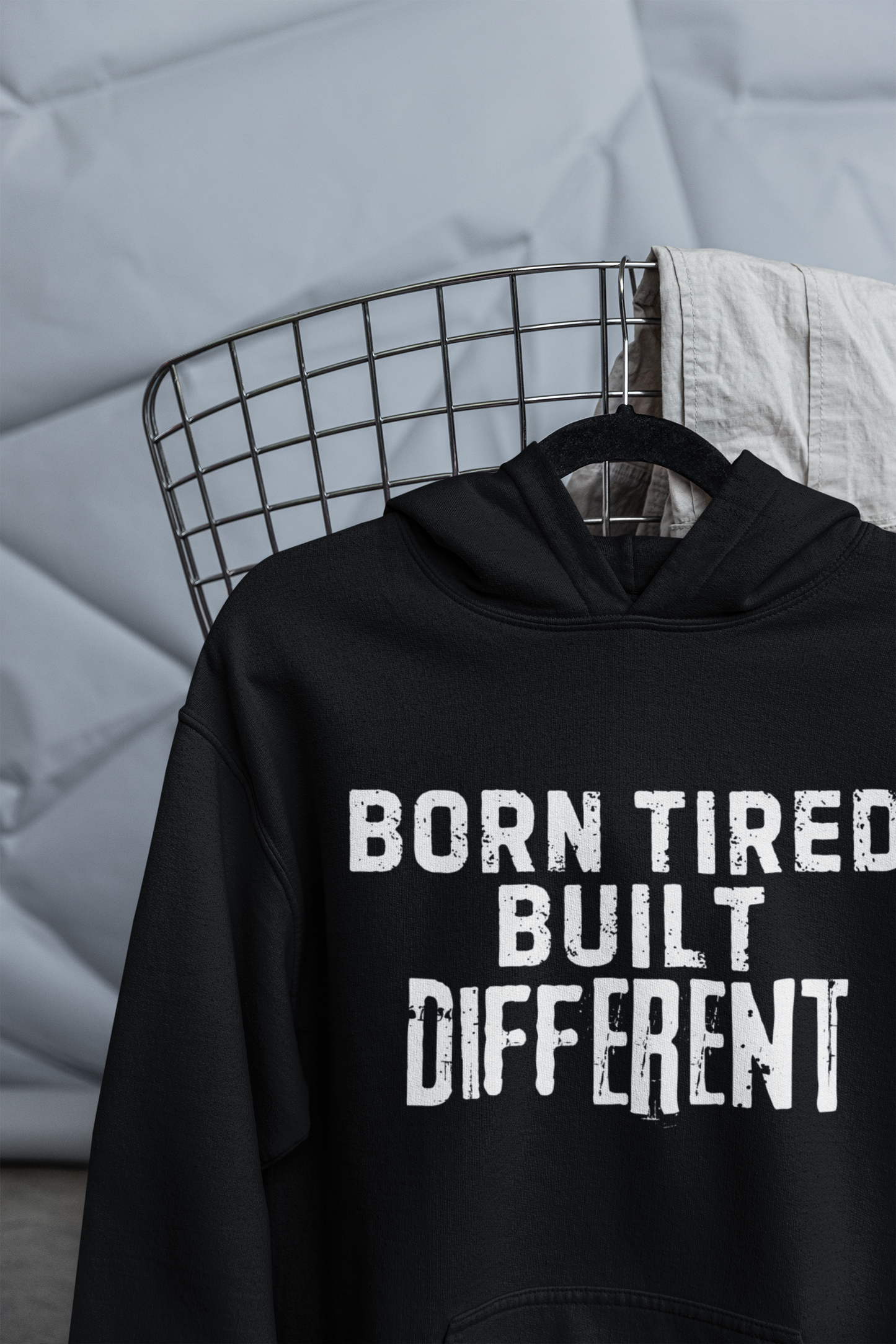 Born Tired, Built Different – Hustle Hoodie