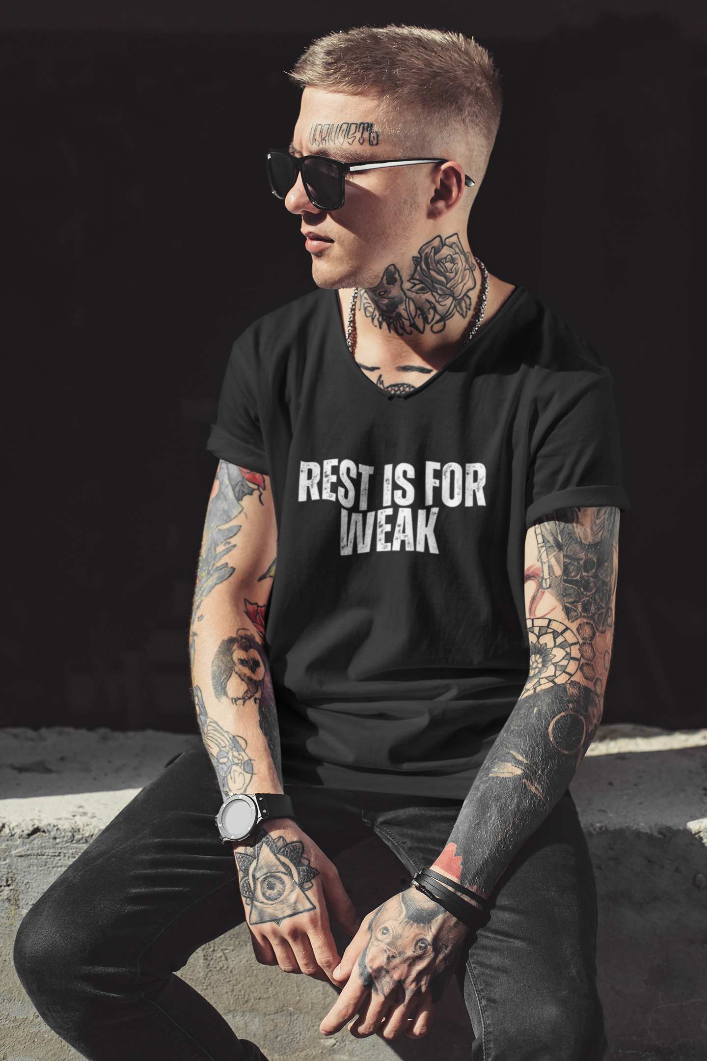 Rest Is For Weak – Bold Urban Graphic Shirt